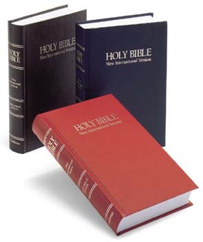NIV Pew Bible Large Print (case of 16) Navy Blue